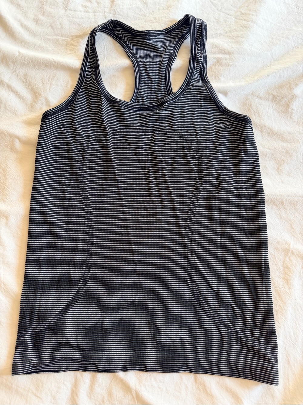 Lululemon Women’s Black & White Striped Racerback Tank Top
